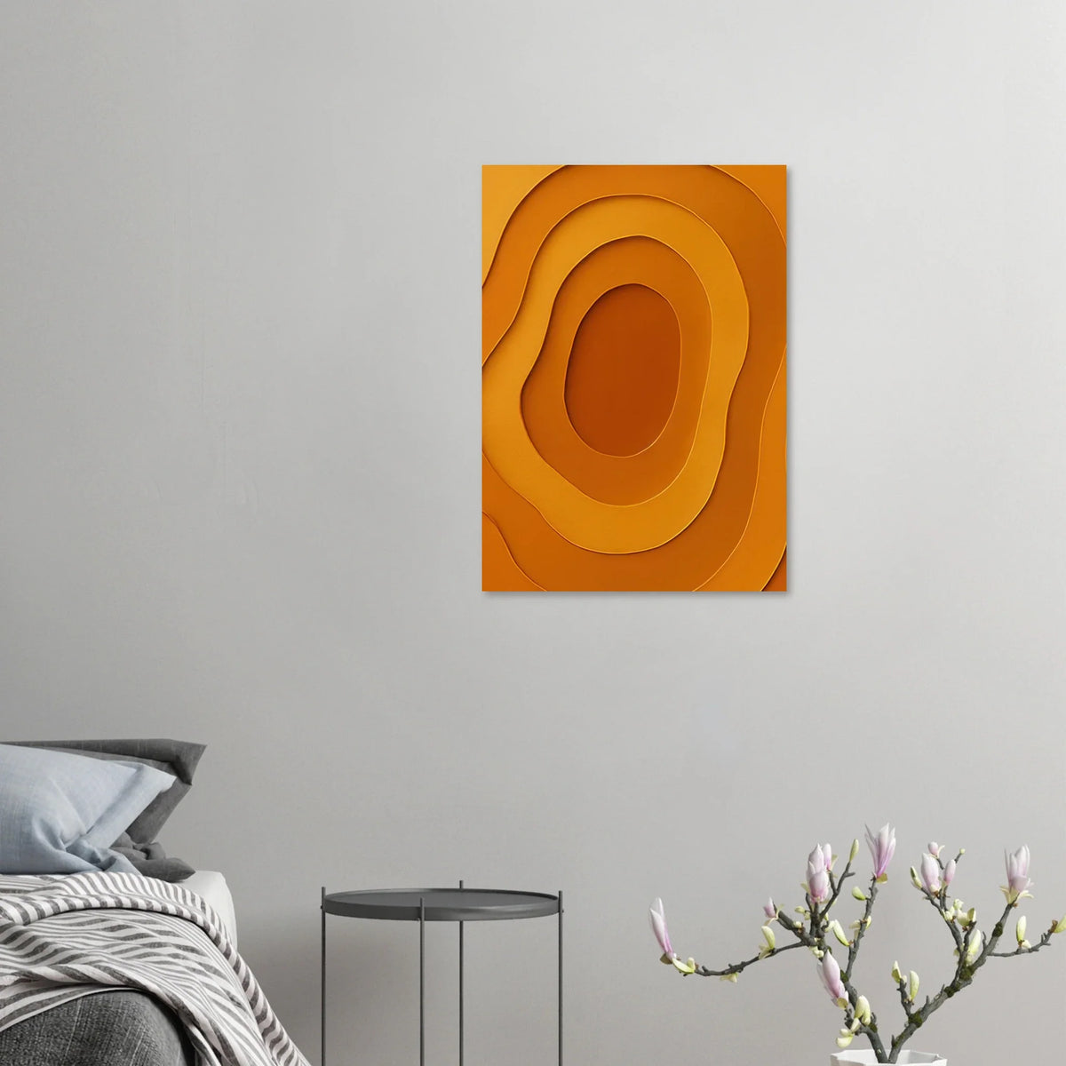 Abstrakt Terracotta Delight - Modern Minimalist Orange Art Print
