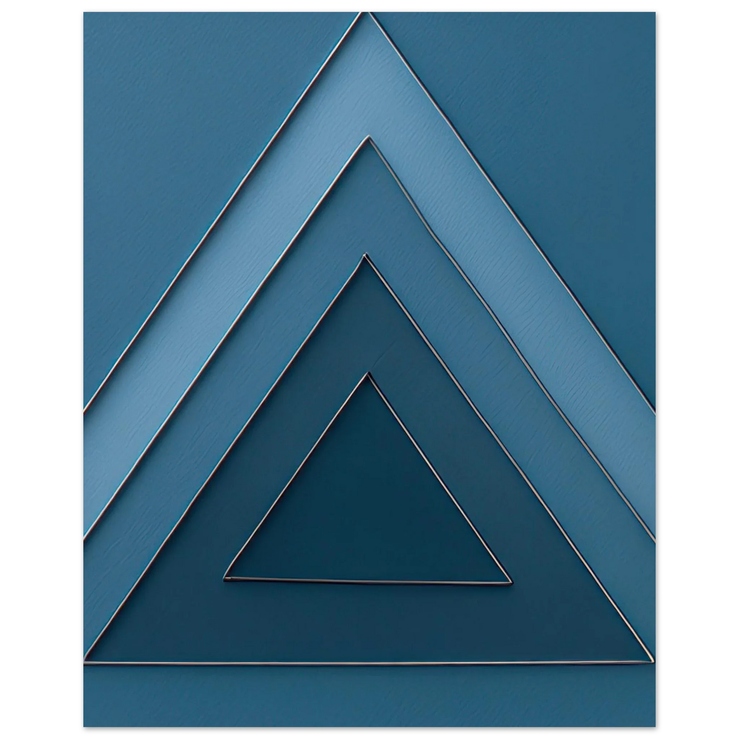 Abstrakt / Minimalistisk Poster i Sval Blå, Flera Storlekar