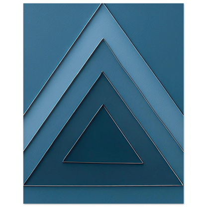 Abstrakt / Minimalistisk Poster i Sval Blå, Flera Storlekar