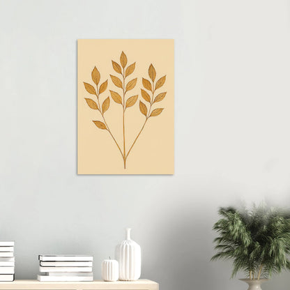 Frukter – Golden Botanical Print for a Touch of Nature's Elegance