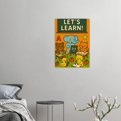 Lekfull Skolstart: 'Let's Learn!' Konsttryck för Barnrummet