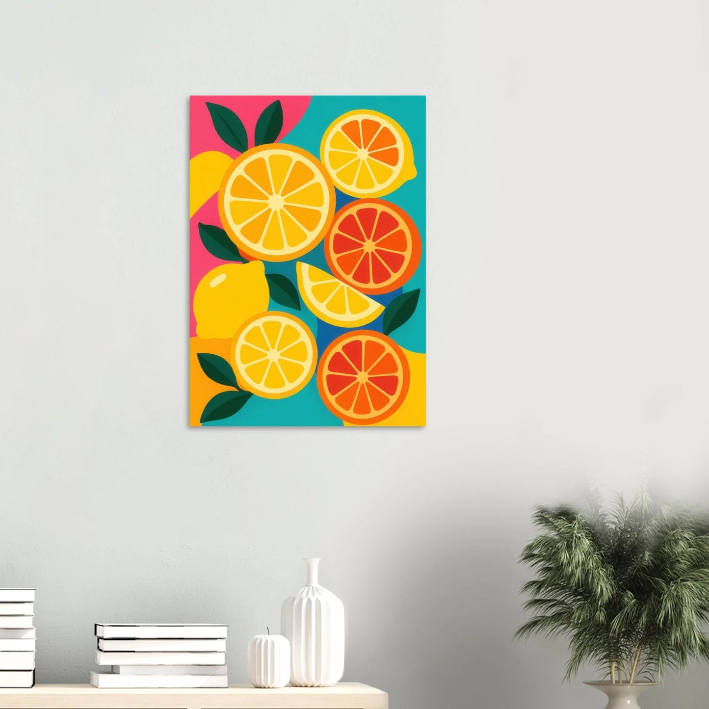 Frukter: Vibrant Citrus Pop Art Print for a Zesty Home Refresh