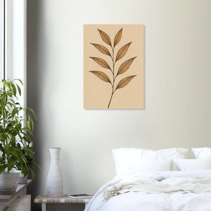 Frukter – Elegant Botanical Line Art Poster in Rich Earth Tones