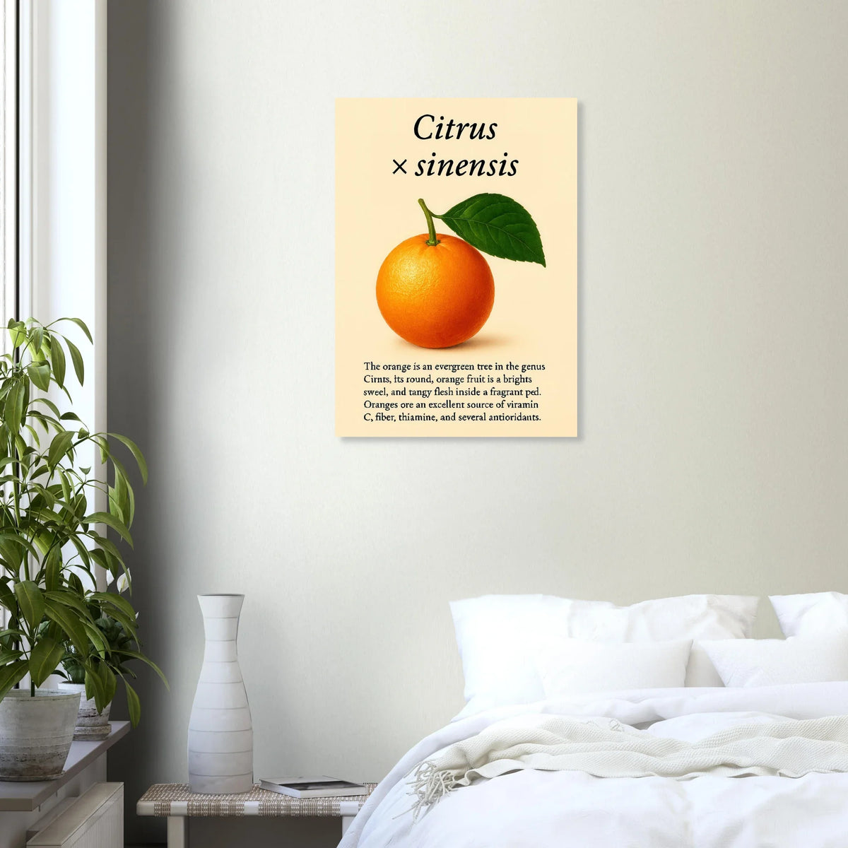 Frukter Citrus Sinensis Botanisk Poster - Vibrant Orange Art Print för ditt hem
