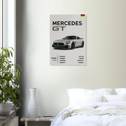 Mercedes GT 45: German Engineering Specs Poster Print – Elevate Your Space with Automotive Artistry