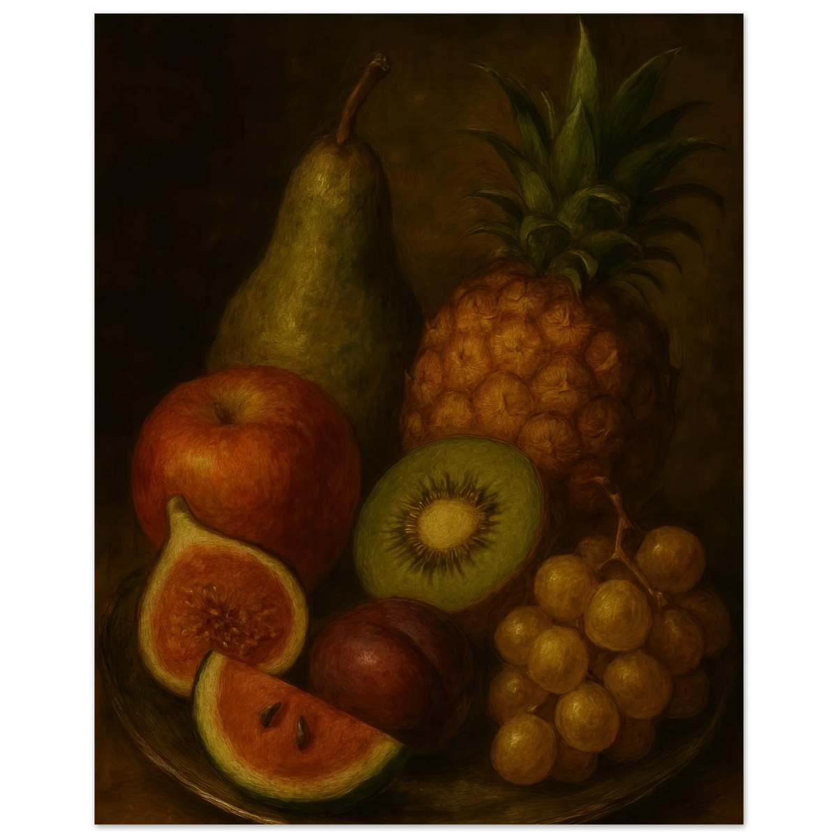 Frukter – Classic Still Life Fruit Art Print in Rich, Warm Tones
