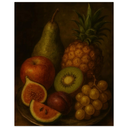 Frukter – Classic Still Life Fruit Art Print in Rich, Warm Tones