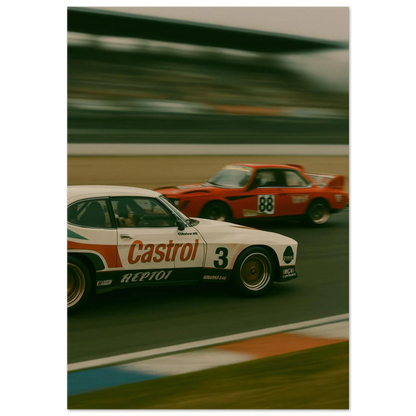 Bilar: Classic Race Car Art Print – Adrenaline-Fueled Elegance for Your Wall