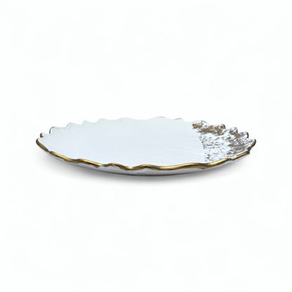 Molly Tallrik – 20cm/25cm Vit och guld