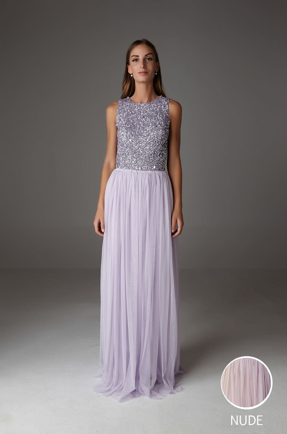 INES MAXI SKIRT NUDE-0