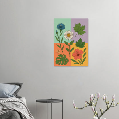 Frukter Botanisk Konsttryck – Levande Blommor och Blad på Premium Papper, Välj Din Storlek