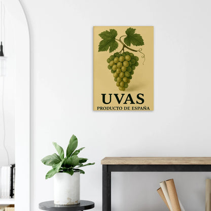 Vintage "Uvas" Product of Spain Poster - Classic Vineyard Wall Art Print for Your Home