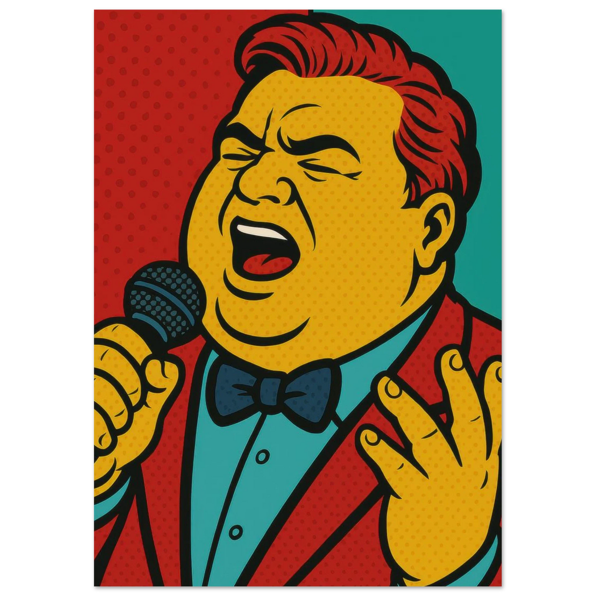 Pop Art Poster: Retro Glamour Wall Art in Vibrant Hues, Available in Various Sizes