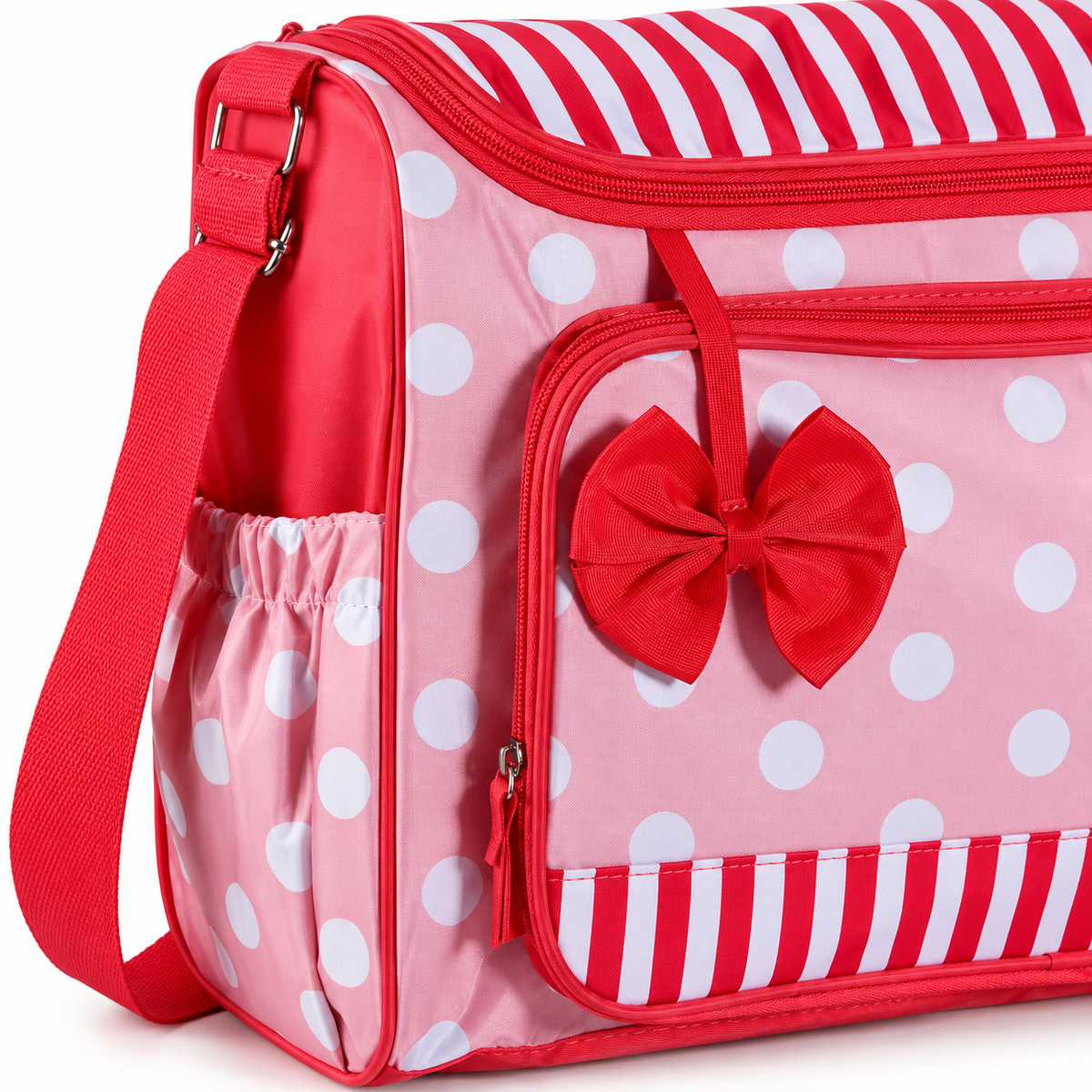 Polka Dot Bow Diaper Bag