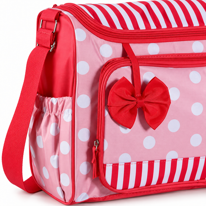 Polka Dot Bow Diaper Bag