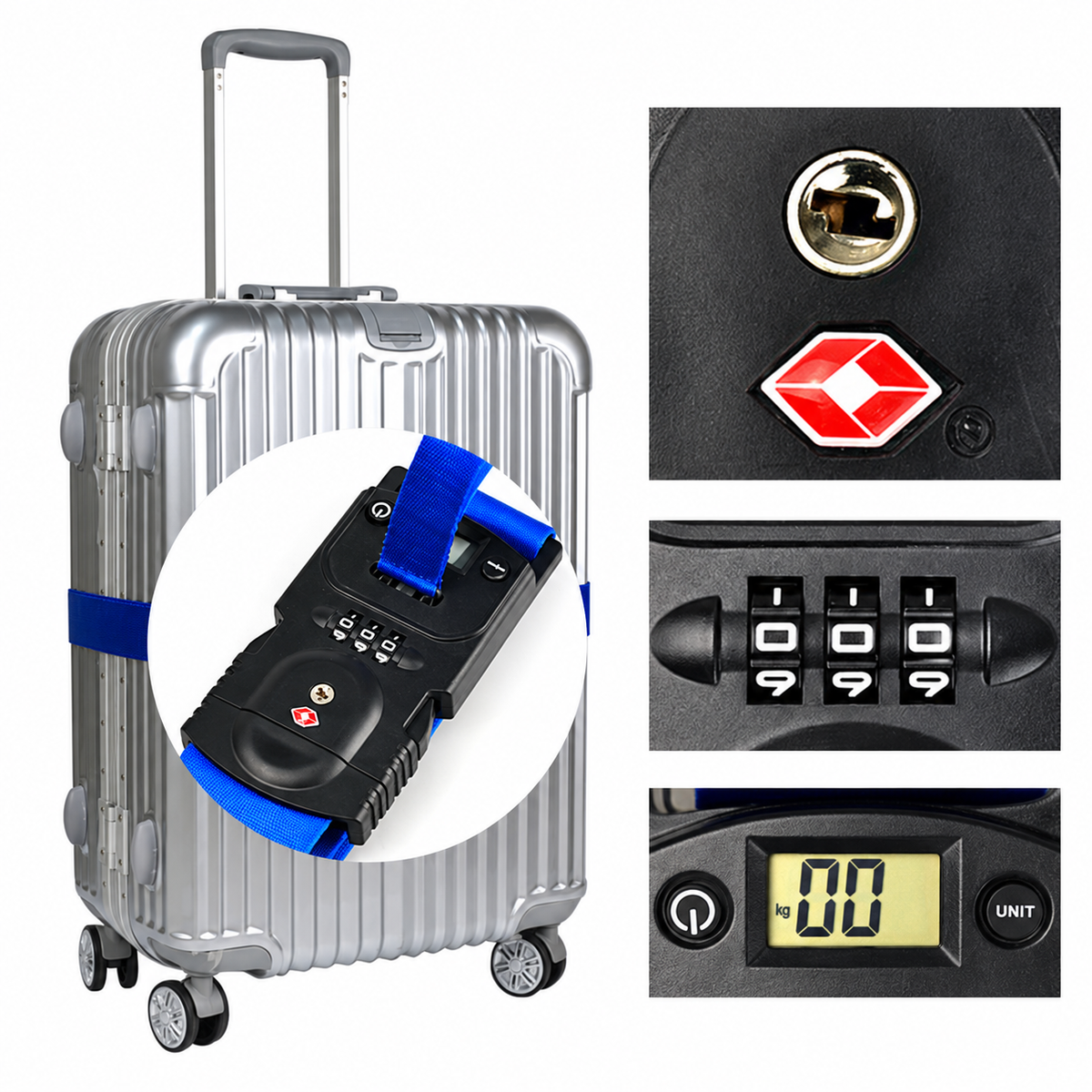 Luggage Strap with Digital Scale