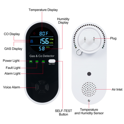Portable Gas and CO Detector