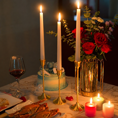 Three-Piece Metal Candle Holder Set