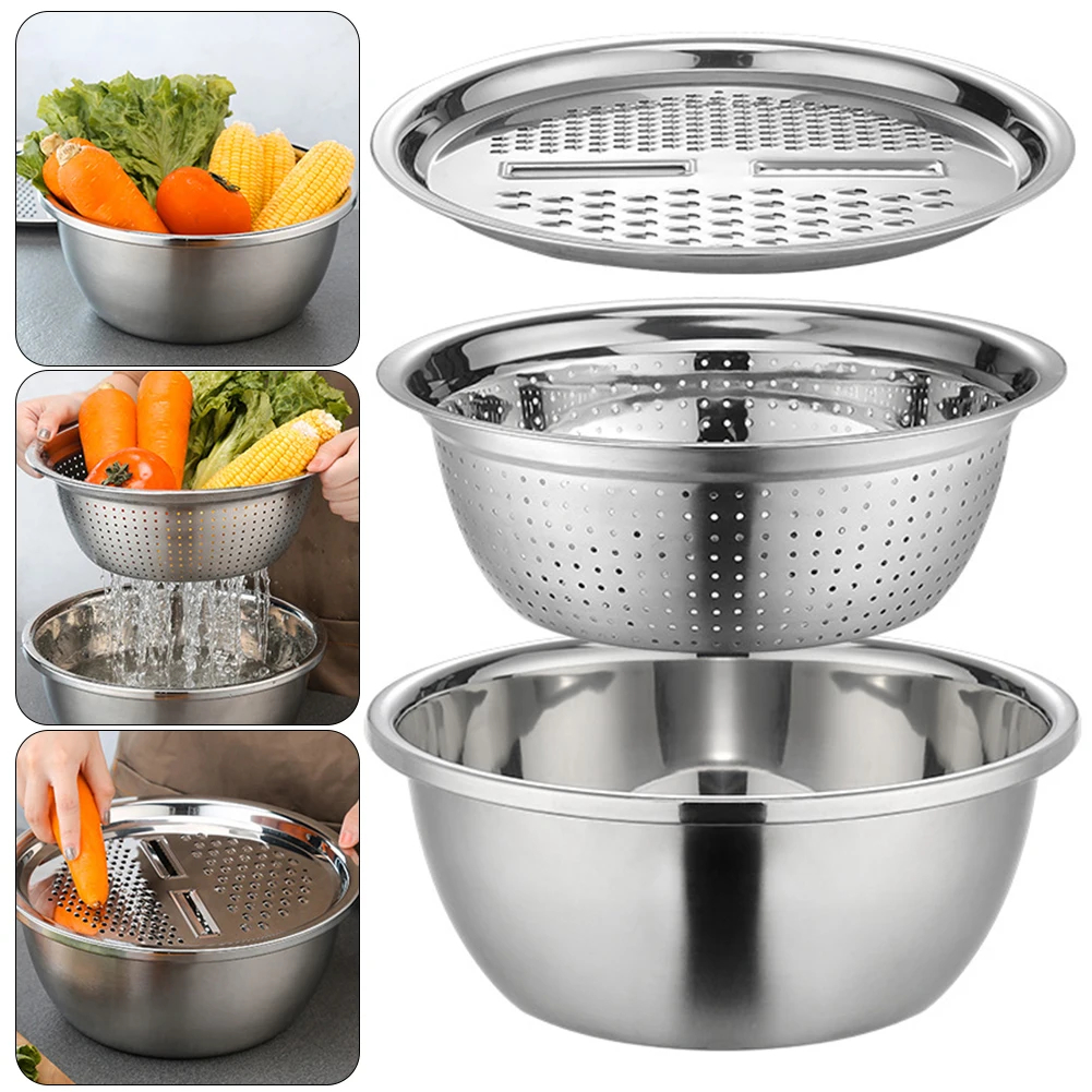 Stainless Steel Grater Bowl Set