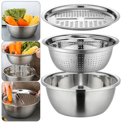 Stainless Steel Grater Bowl Set