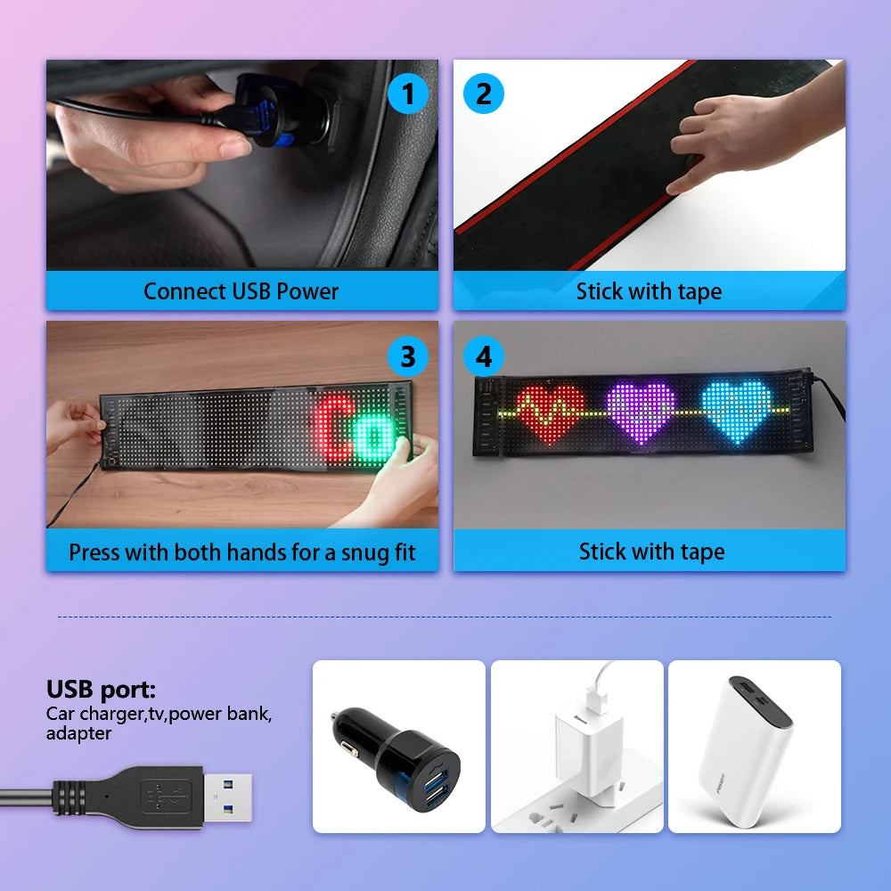 Flexibel LED-panel för bilar