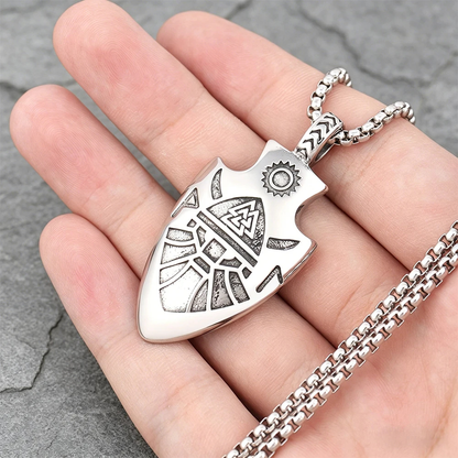 Double-Sided Viking Arrow Pendant