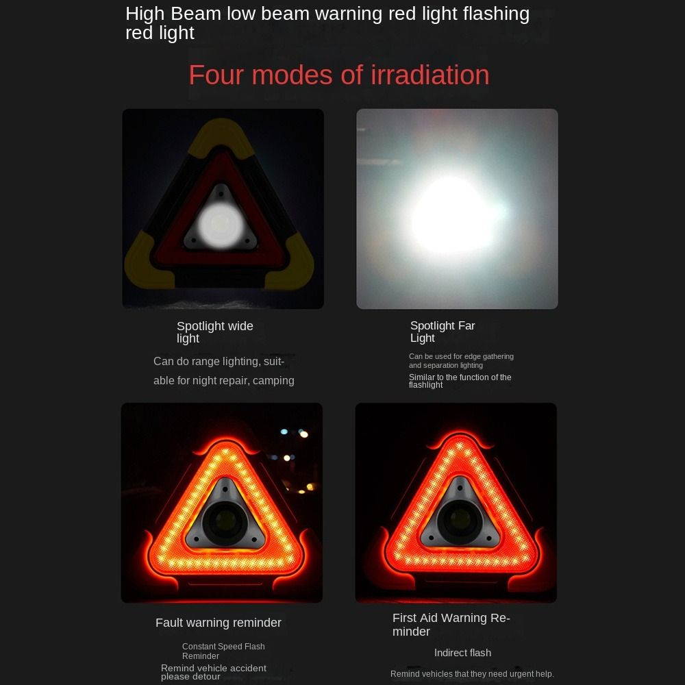 LED Solar Warning Triangle