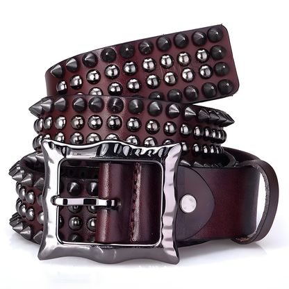 Studded Leather Belt