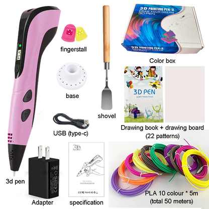 USB Rechargeable 3D Printing Pen