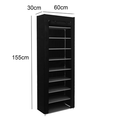 Covered Multi-Tier Shoe Rack