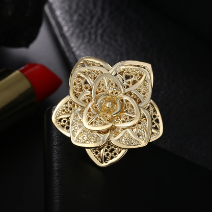 Three-Layer Flower Ring