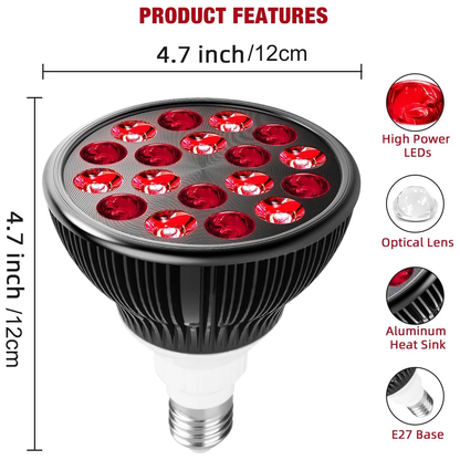 54W Red Light Clamp Lamp