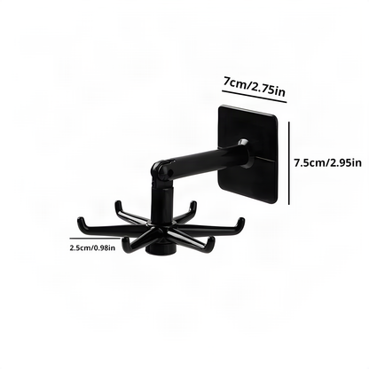 Rotating Six-Hook Utensil Hanger
