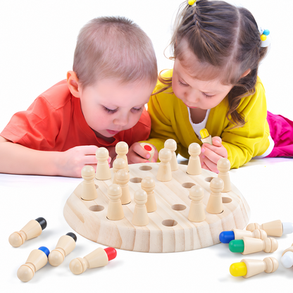 Wooden Color Memory Peg Game