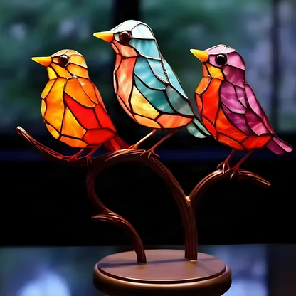 Colorful Metal Bird Ornament