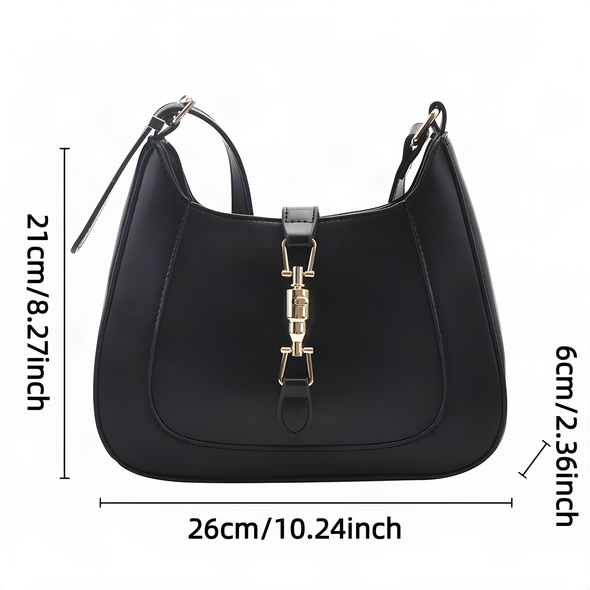 Curved Baguette Shoulder Bag