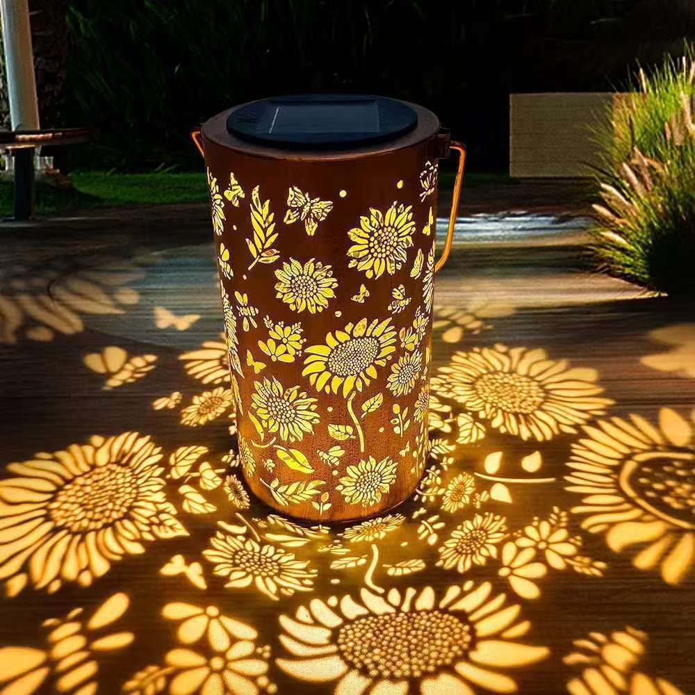 Solar Sunflower Projection Lantern
