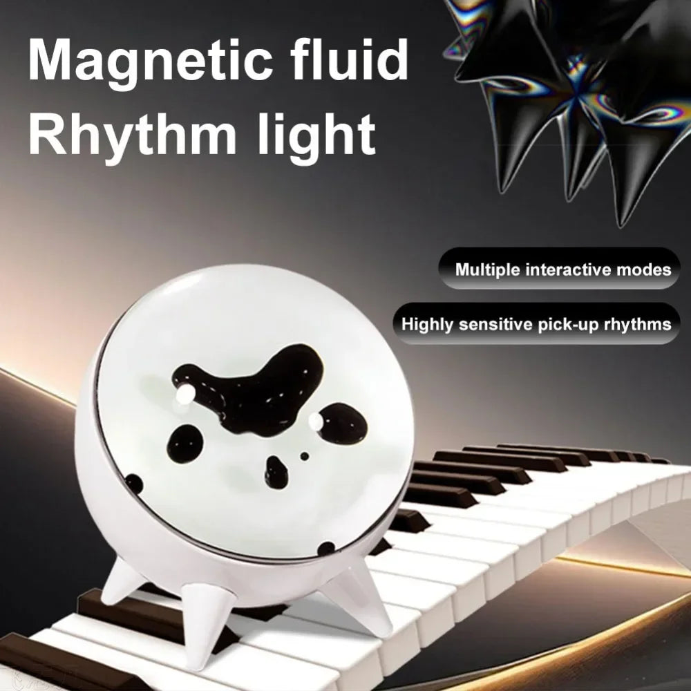 Ferrofluid musikrytmhögtalarlampa