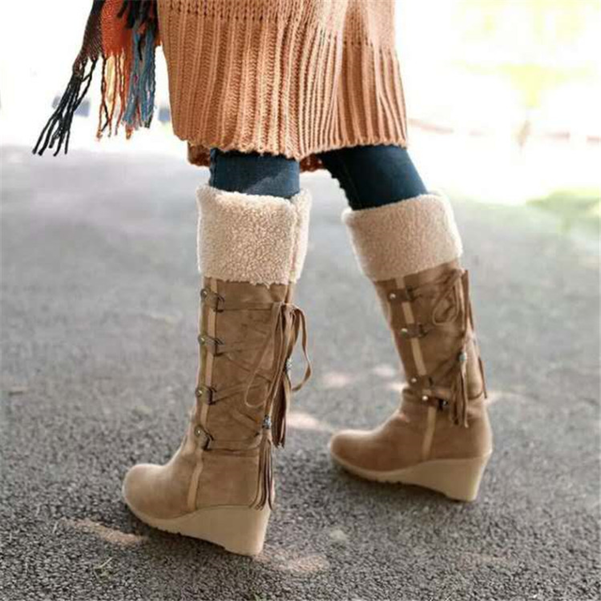 Women's Winter Wedge Boots