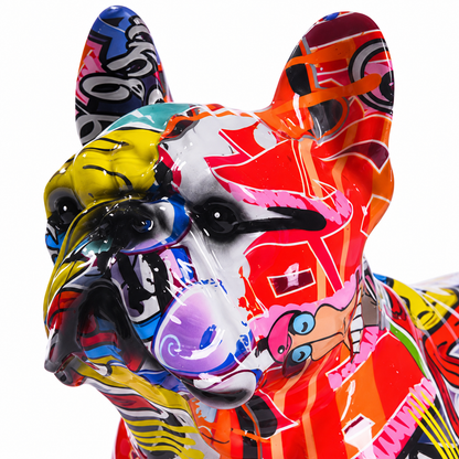 Paint-Splash Bulldog Figurine