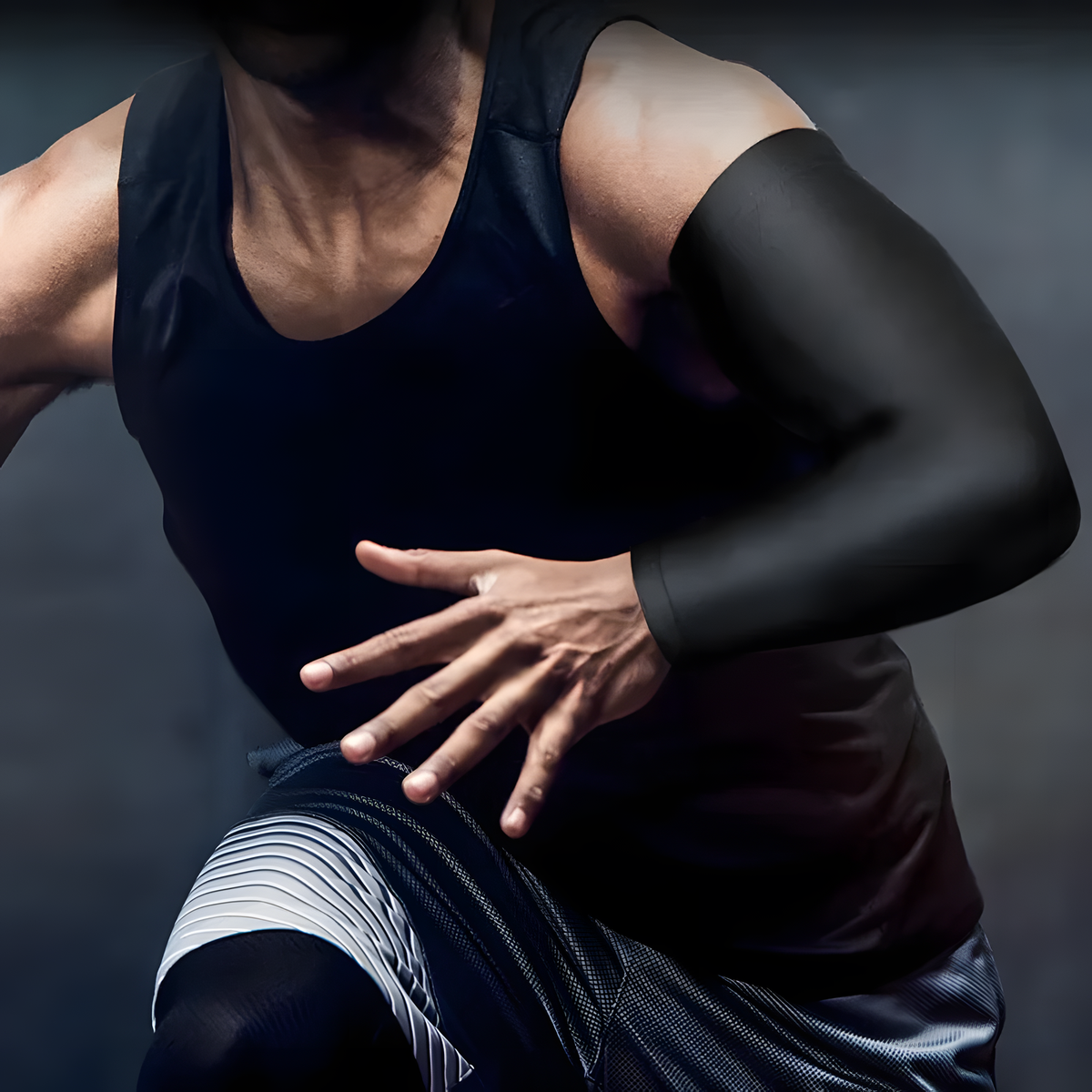 Single Sports Arm Sleeve with Grip Band