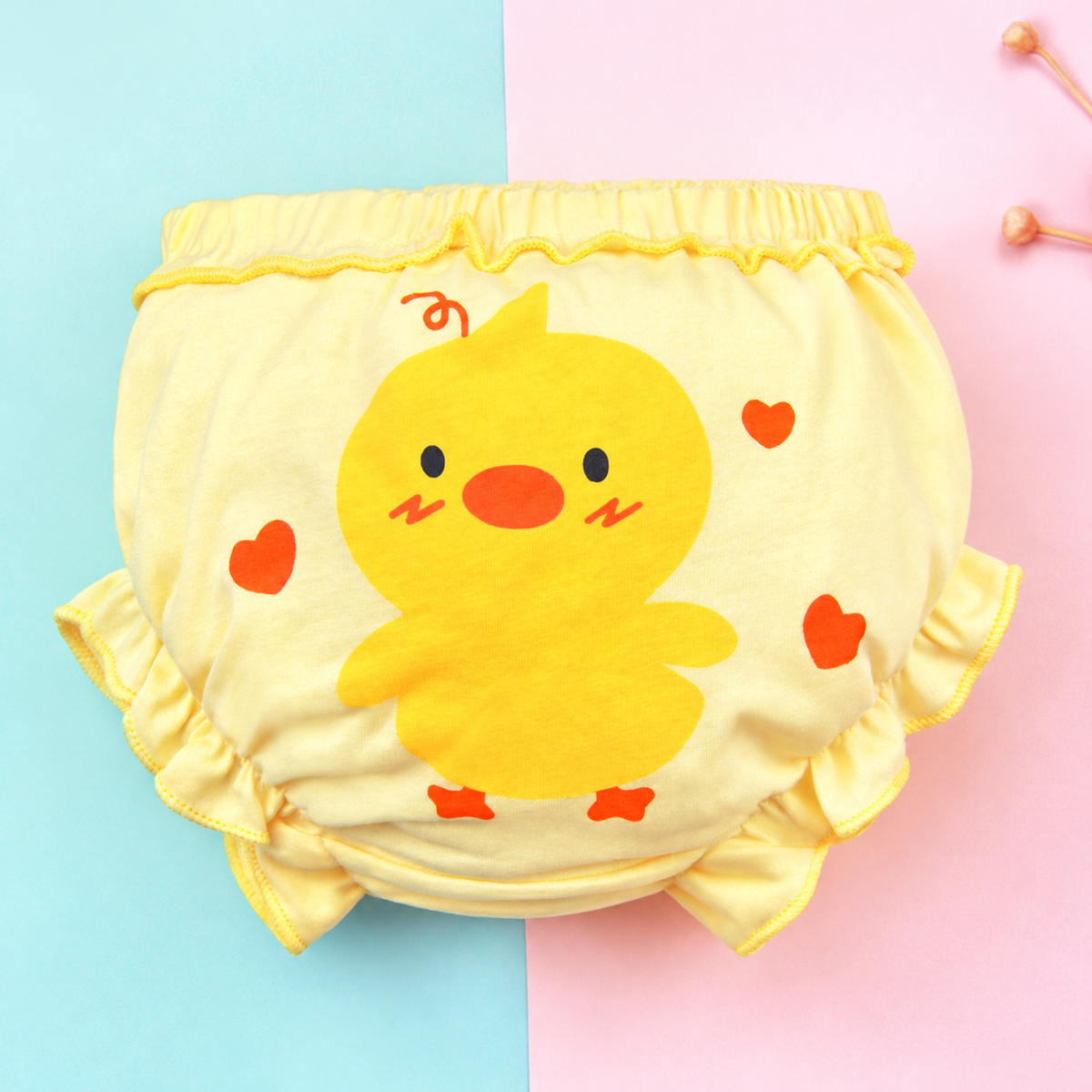 Ruffled Cotton Baby Bloomers