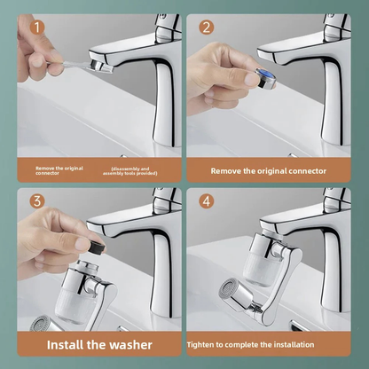 Dual-Outlet Faucet Filter Arm