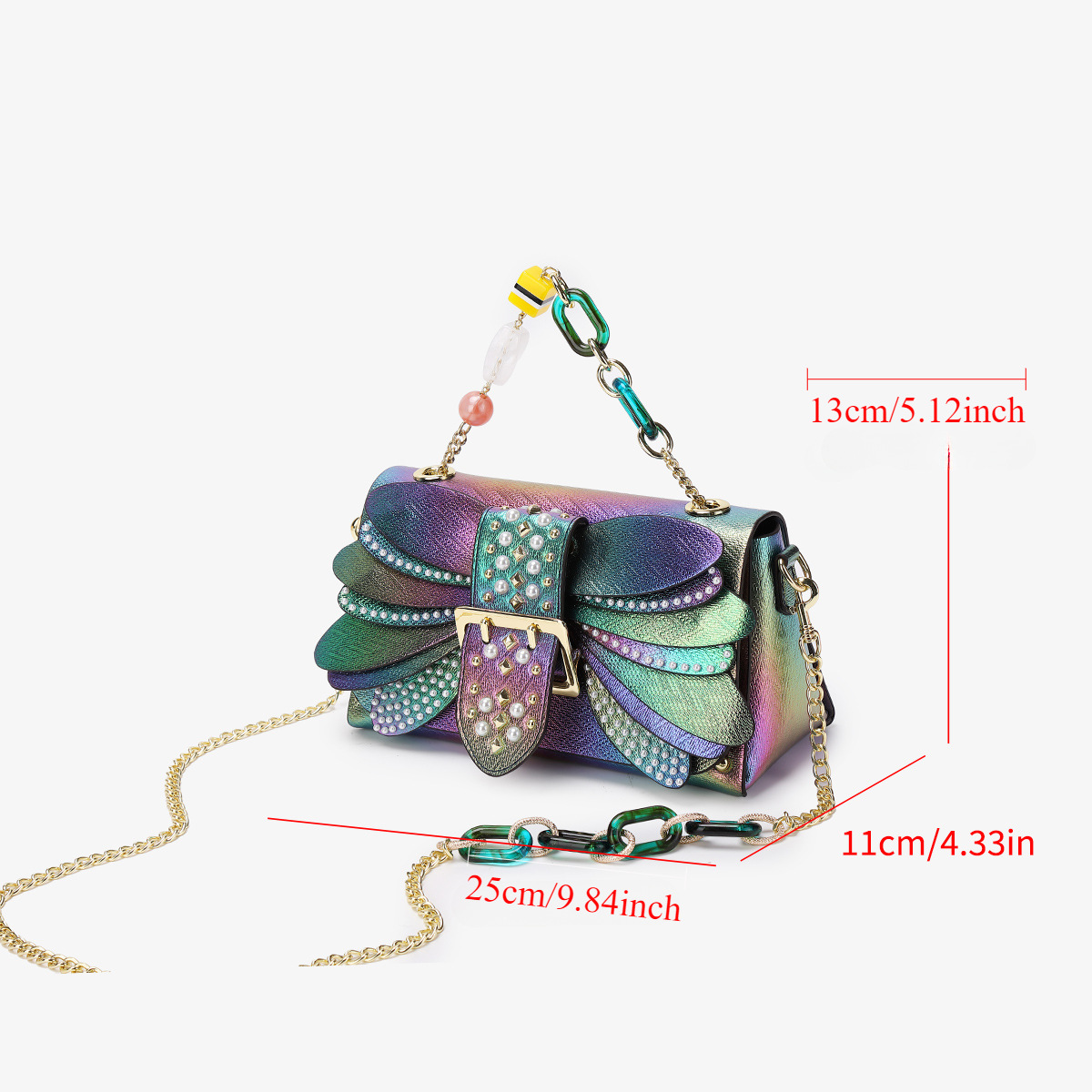 Iridescent Wing Shoulder Bag
