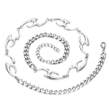 Silver Script Chain Necklace
