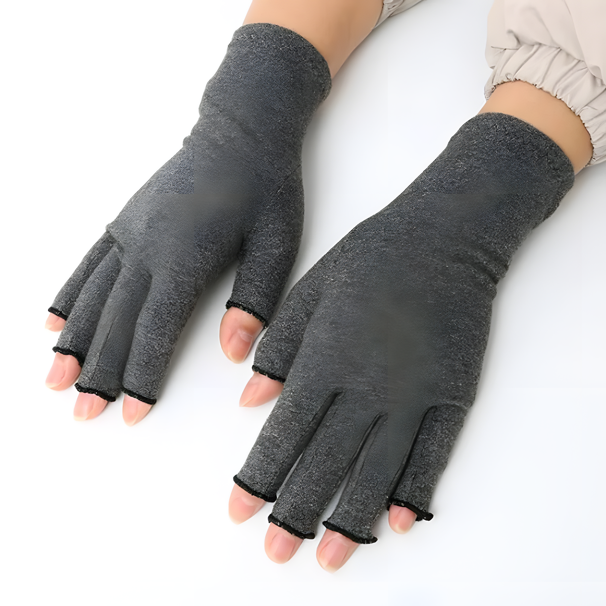 Hemp Half Finger Pressure Gloves