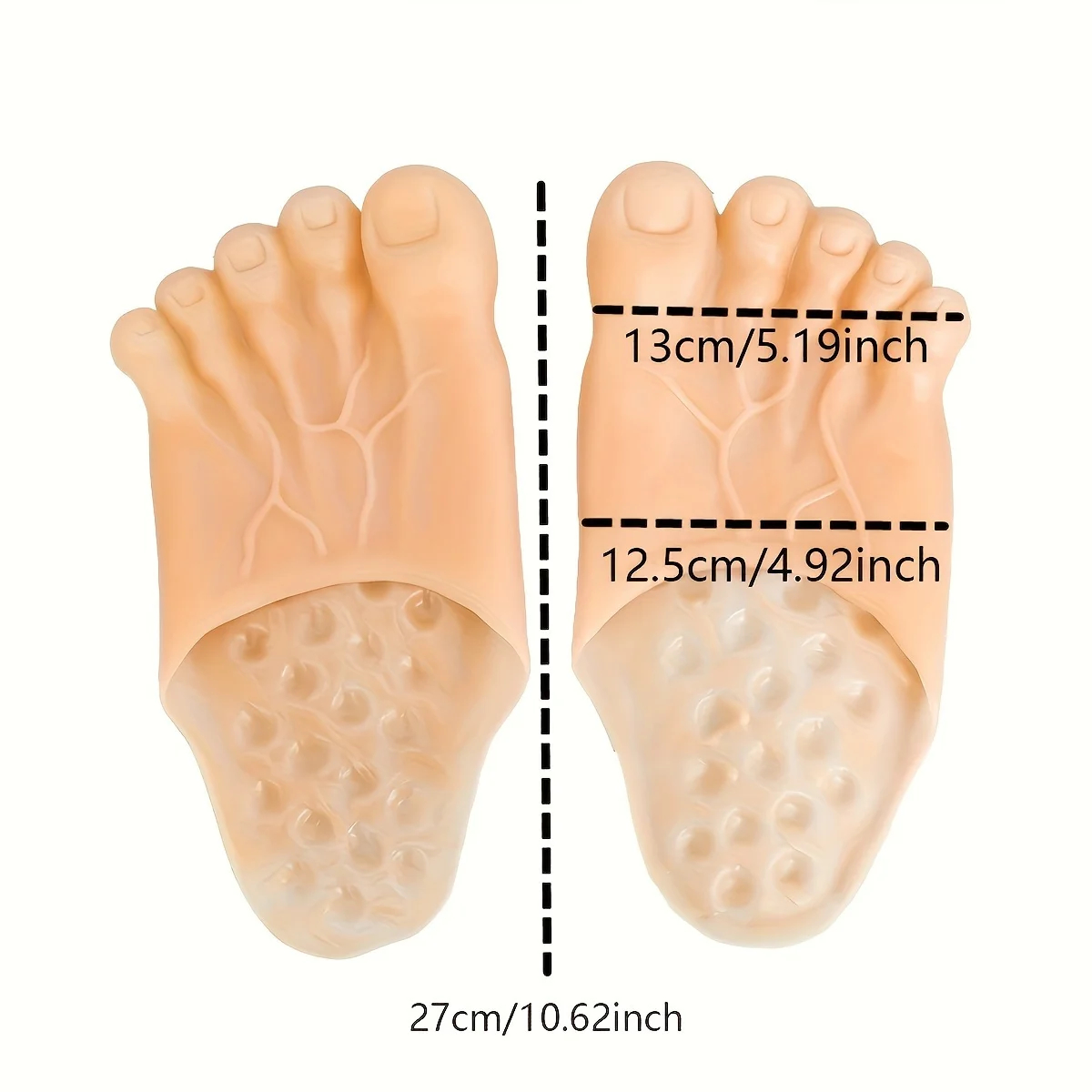 Giant Barefoot Prank Slippers