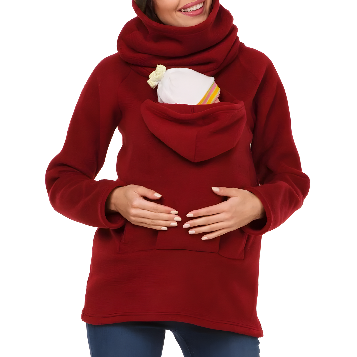Kangaroo Pocket Maternity Hoodie