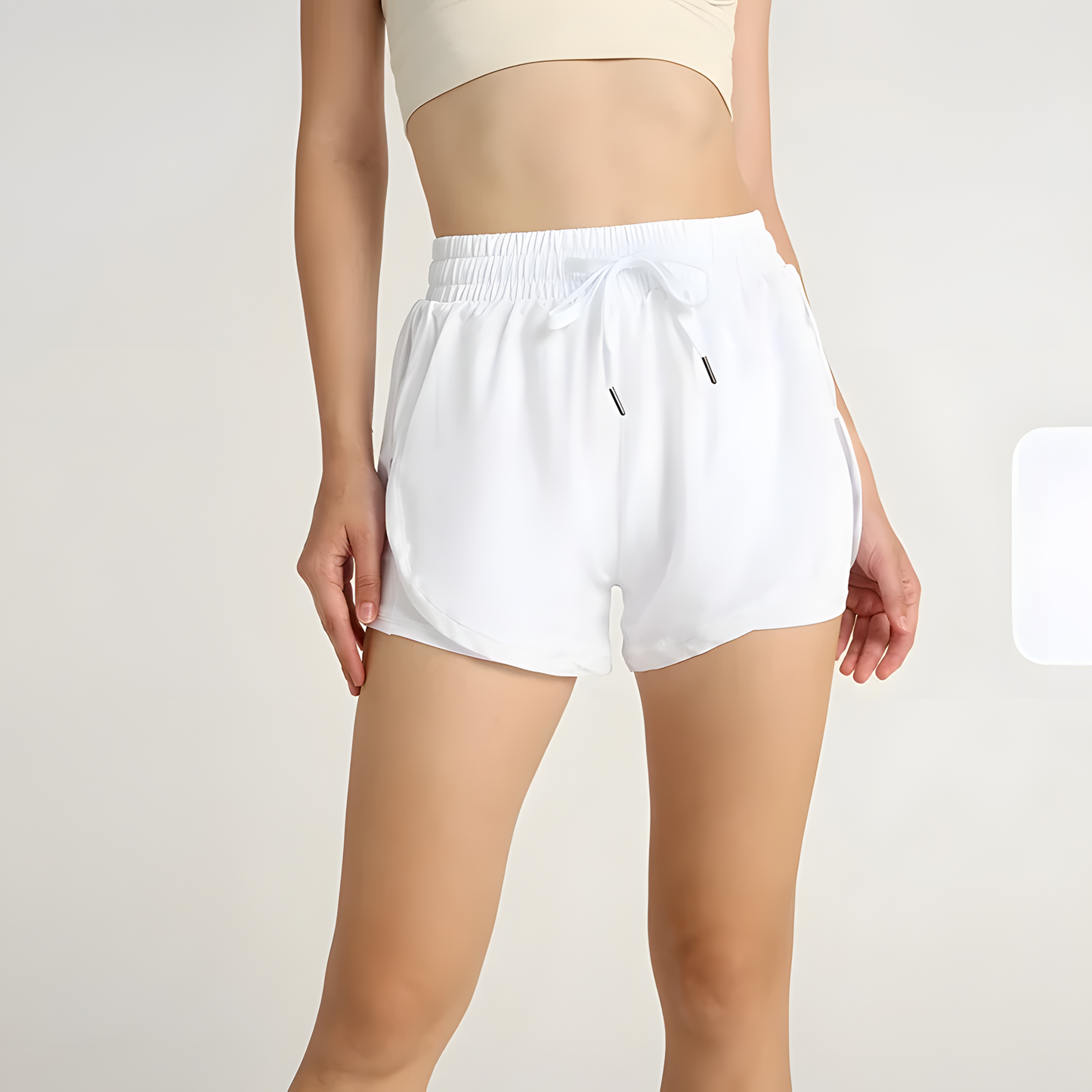 High Waist Three Quarter Workout Shorts