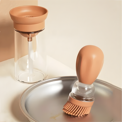 Glass Oil Bottle with Integrated Basting Brush